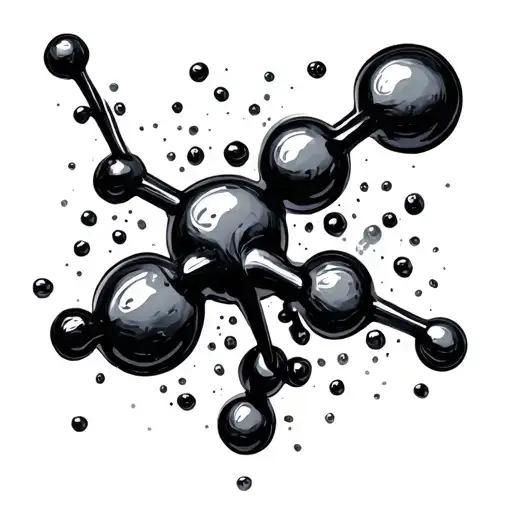 caffeine molecule tattoo design idea