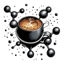 caffeine molecule tattoo design idea