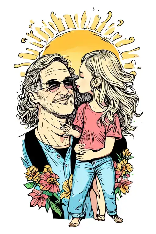 dad and daughter. she gives me a reason to live. he gave me life tattoo design idea
