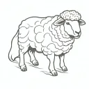 sheep tattoo design idea