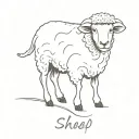sheep tattoo design idea
