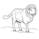 sheep tattoo design idea