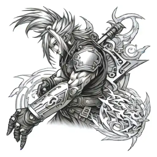 seto final fantasy 7 tattoo design idea