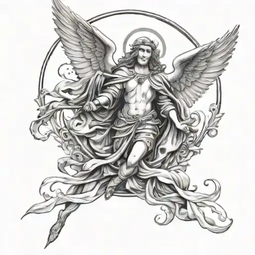 333 archangels tattoo design idea