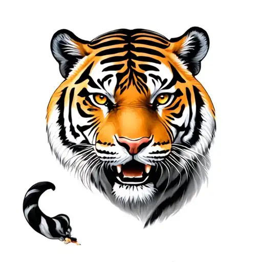 Chinese tiger tattoo design idea