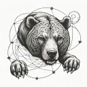 ursa major constellation intertwined with Celtic knots tattoo design idea