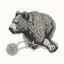 ursa major constellation intertwined with Celtic knots tattoo design idea