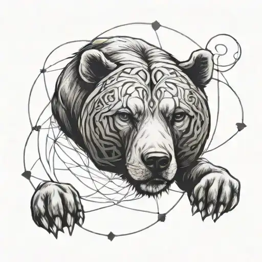 ursa major constellation intertwined with Celtic knots tattoo design idea