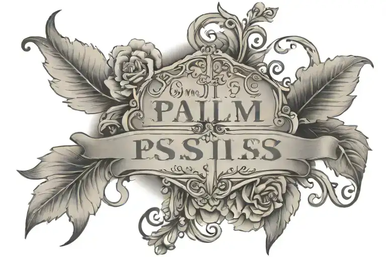 Bible verse psalm 23 verse tattoo design idea