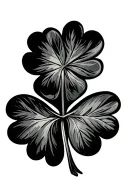 pot leaf clover made tattoo design idea