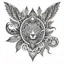 canadian native meets african tribal meets australian aboriginal nature tattoo design idea