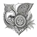 canadian native meets african tribal meets australian aboriginal nature tattoo design idea