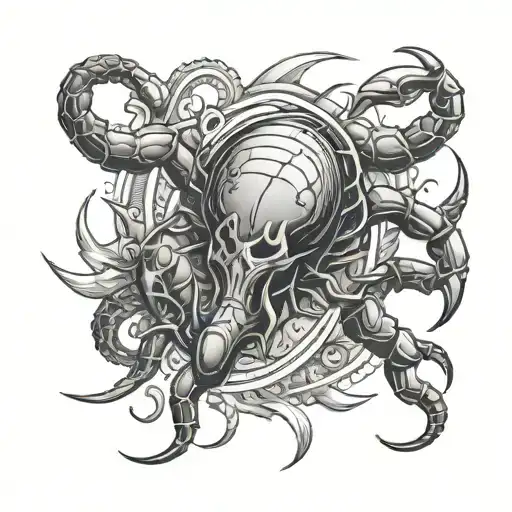 Cancer And Scorpio tattoo design idea