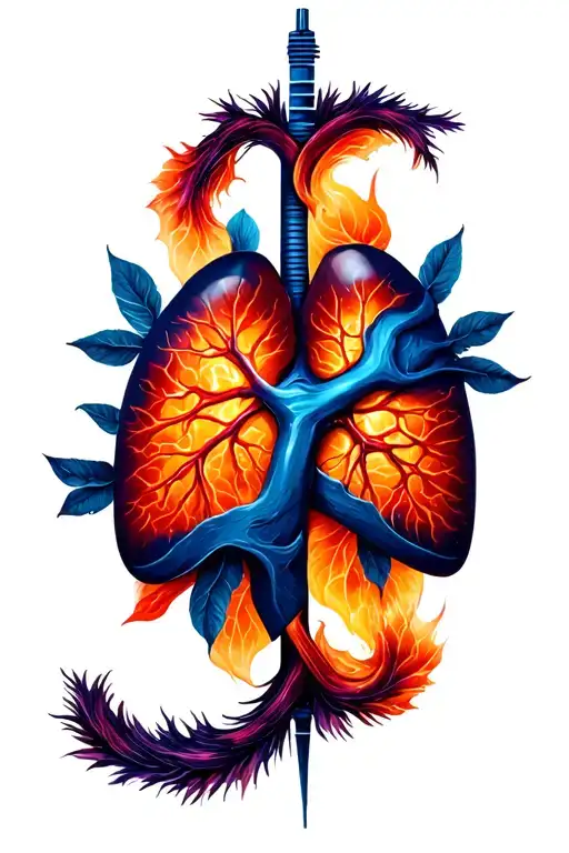 lung cancer symbol tattoo design idea