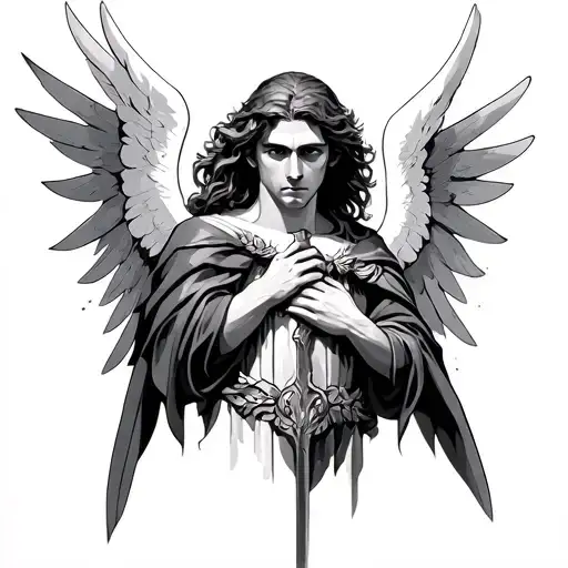 Raphael Archangel tattoo design idea