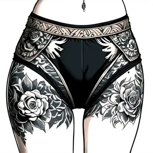 femboy panty bulge tattoo design idea