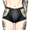 femboy panty bulge tattoo design idea