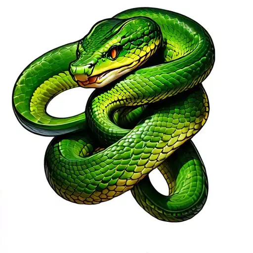 green snake wrapping around arm sleeve tattoo design idea