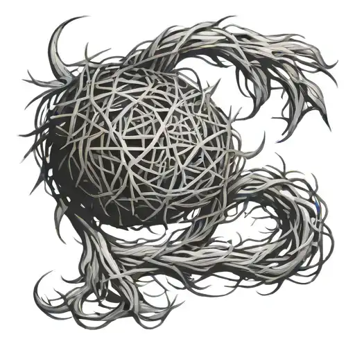 tumbleweed in motion tattoo design idea
