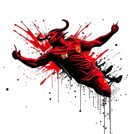 Manchester United red devil tattoo design idea