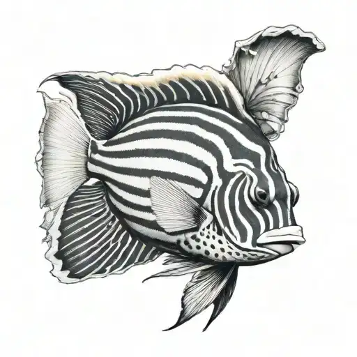emperor angelfish tattoo design idea