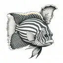 emperor angelfish tattoo design idea