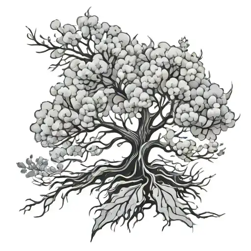 the burning bush tattoo design idea