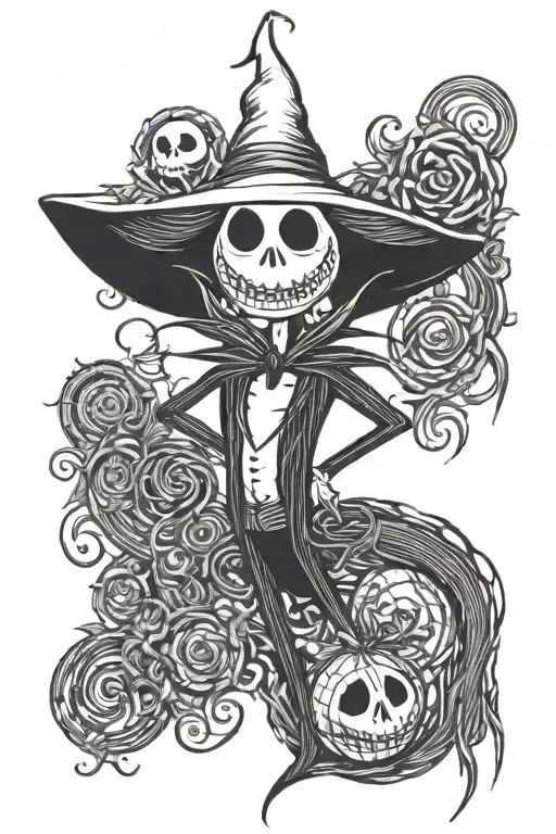 nightmare before Christmas tattoo design idea
