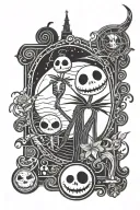 nightmare before Christmas tattoo design idea