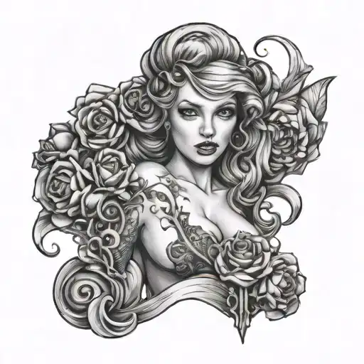 sissygasm in chastity tattoo design idea