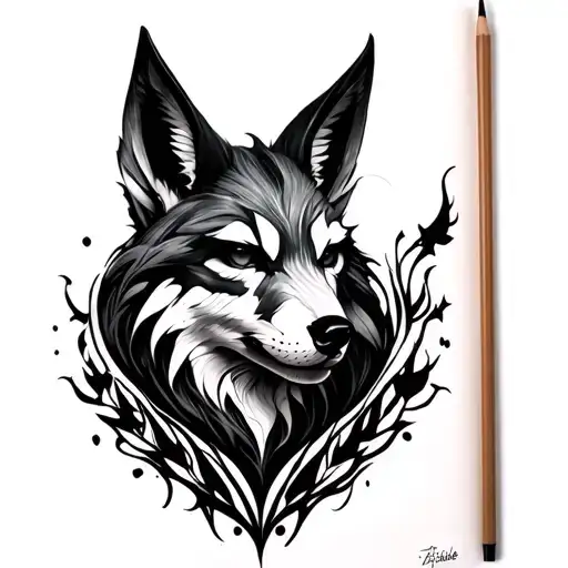 Female version of what jackal and hyde represent very sensual, very dark tattoo design idea