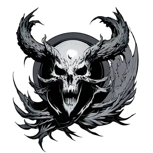 slivers feom mtg, done in cyber sigilism tattoo design idea