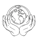 woman's hands holding earth tattoo design idea