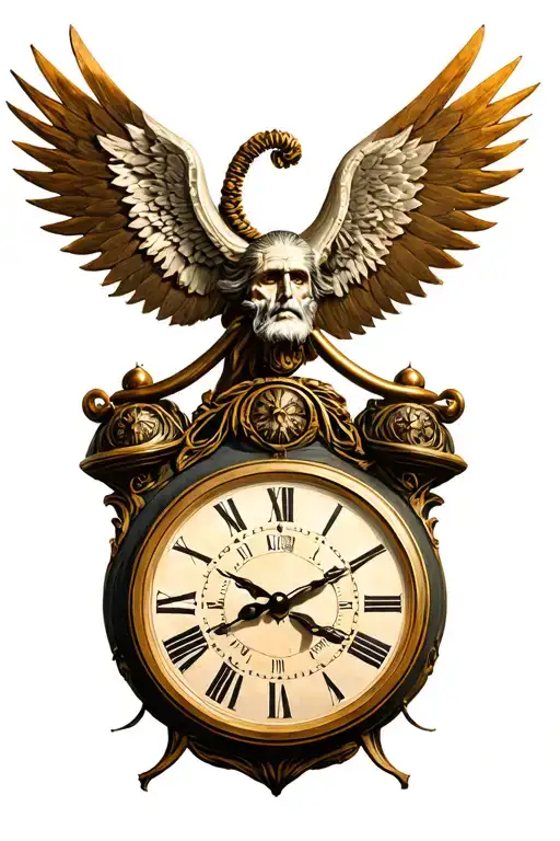growth drug Father Time religion  clock tattoo design idea