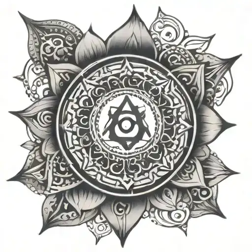 chakra energy tattoo design idea