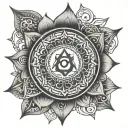 chakra energy tattoo design idea