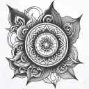 chakra energy tattoo design idea