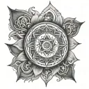 chakra energy tattoo design idea
