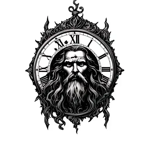 Father Time tattoo design idea