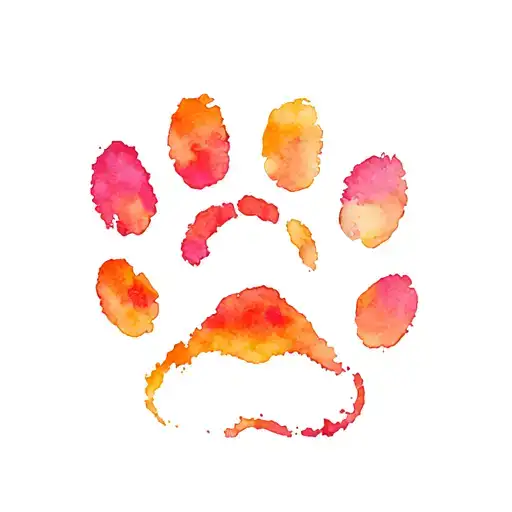 memory Dog Paw tattoo design idea