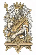 king David statue tattoo design idea