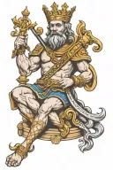 king David statue tattoo design idea