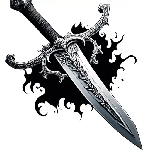 narsil sword tattoo design idea