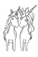 matching unicorn husband and wife tattoo design idea