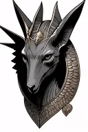 Anubis with scales tattoo design idea