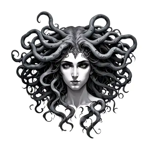 Medusa gorgon full body tattoo design idea