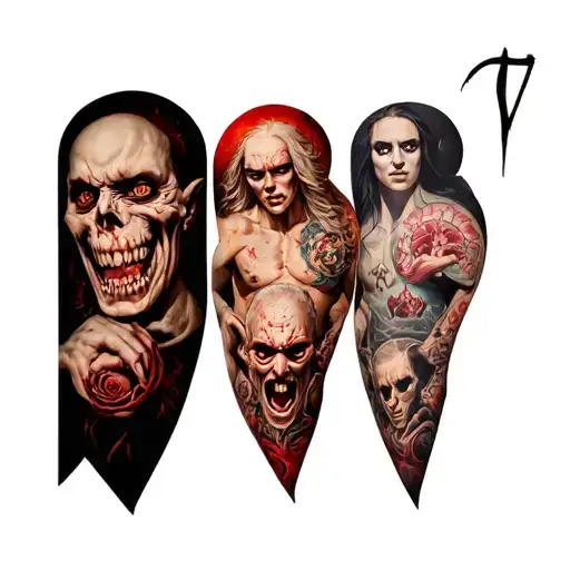 seven deadly sins vs 7 deadly sins tattoo design idea