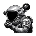 Spaceman tattoo design idea