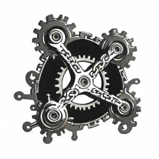 Incorporate a detailed bike chain intertwined with elements symbolizing freedom tattoo design idea