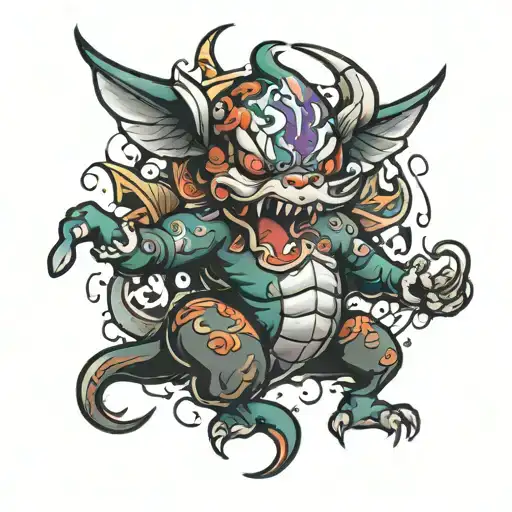 2010 cartoon characters tattoo design idea